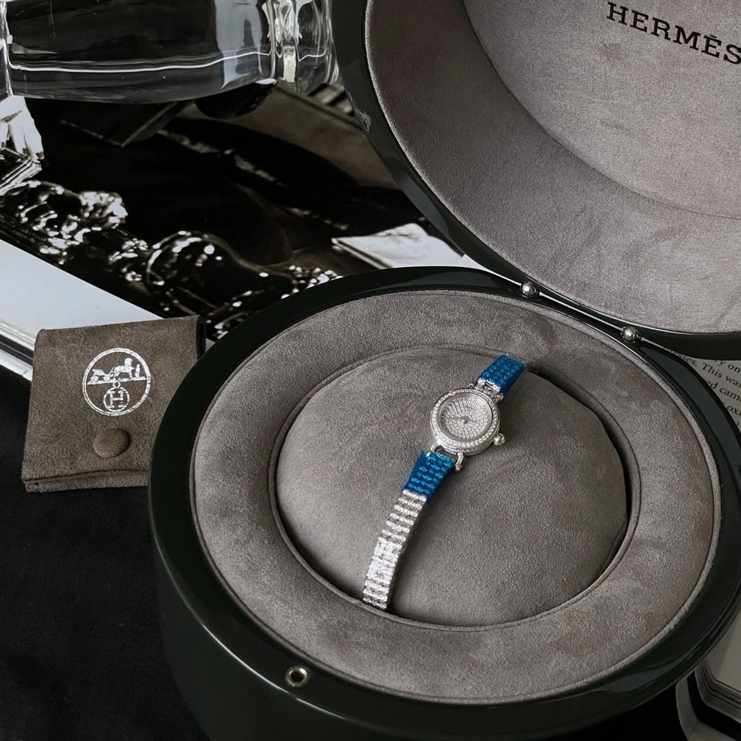 99新 Hermes/爱马仕 白金满天星腕表 Faubourg JM10-0779