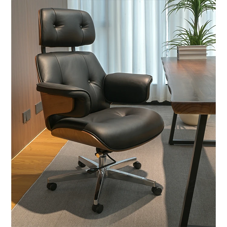 聚力伊姆斯电脑椅办公椅现代老板椅舒适商务真皮大班椅转椅可躺