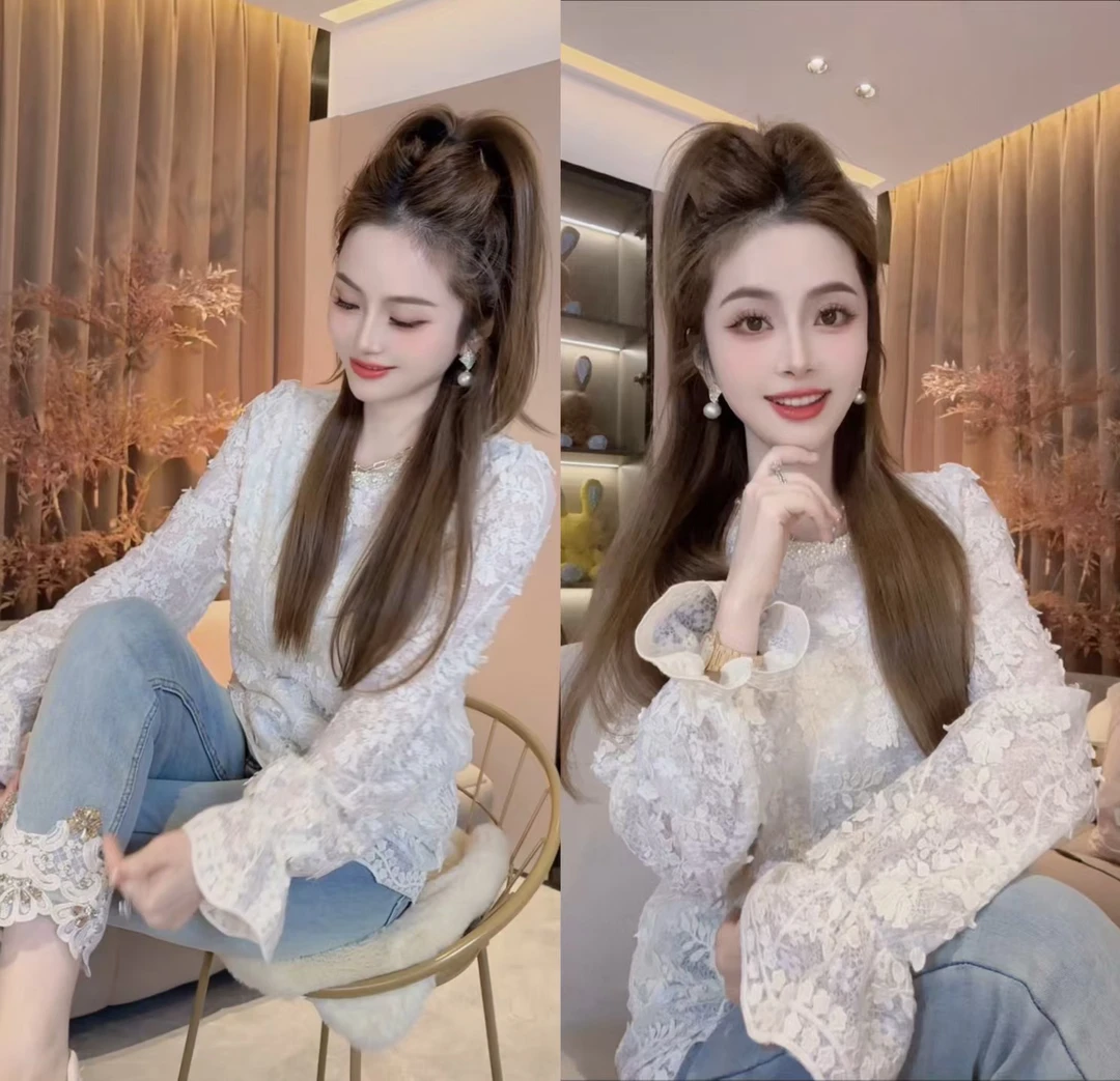 SS.studio/双双“迷你动人”新品立体刺绣甜美精致重工衬衣