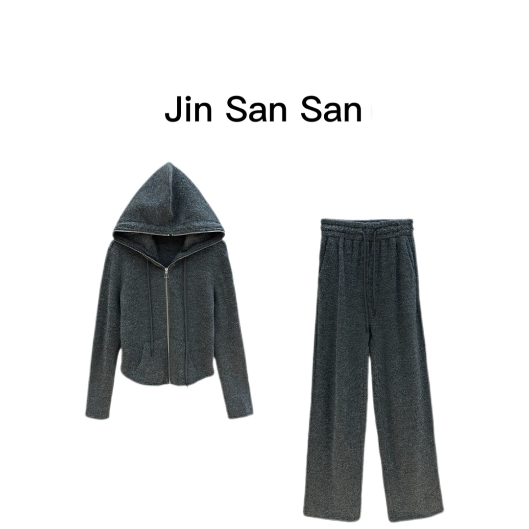 熙薇休闲套装【庄庄其士】2024秋冬新款气质时尚两件套F6607