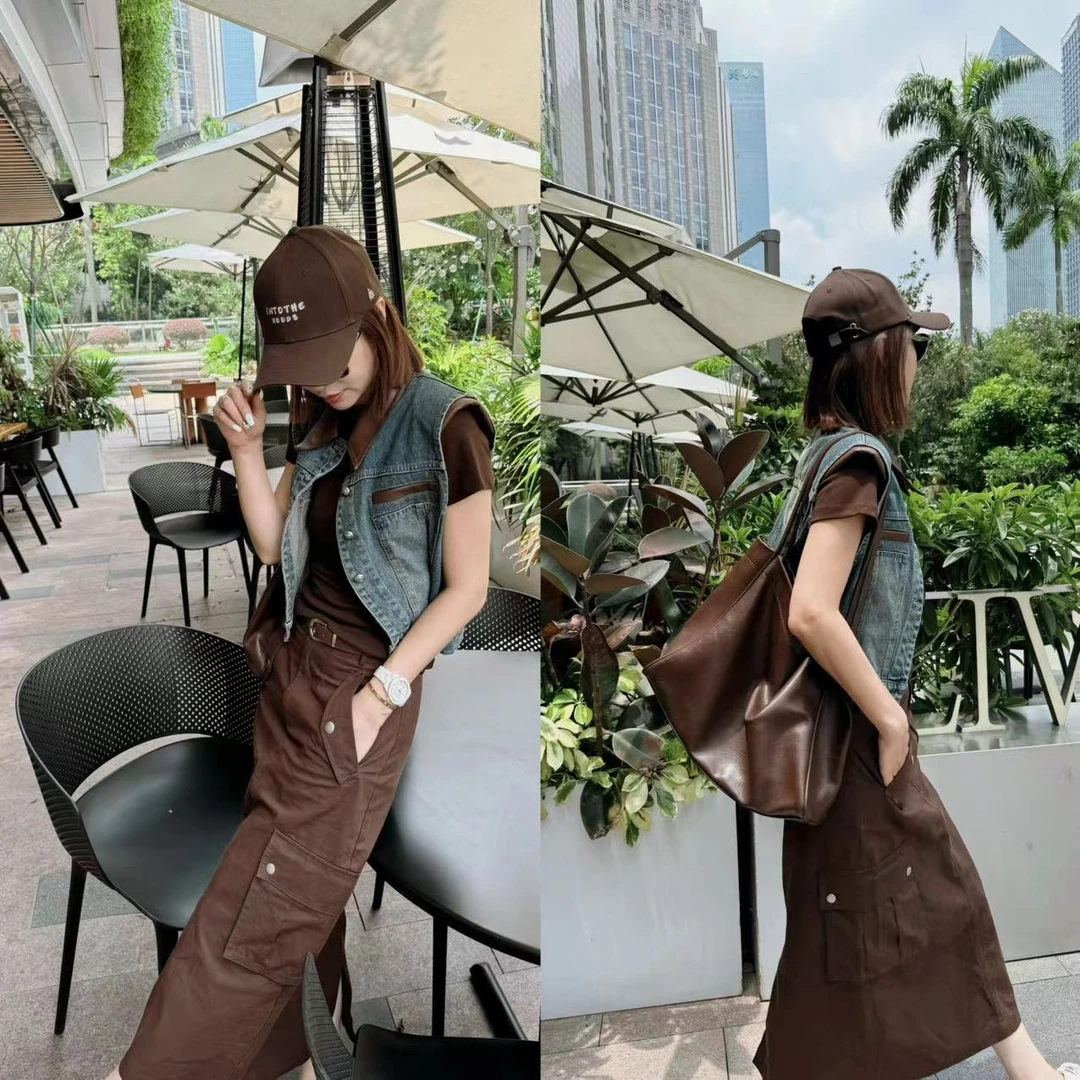 熙薇牛仔马甲【潮流狙击】2024早秋新款时尚百搭休闲防风外套F5861