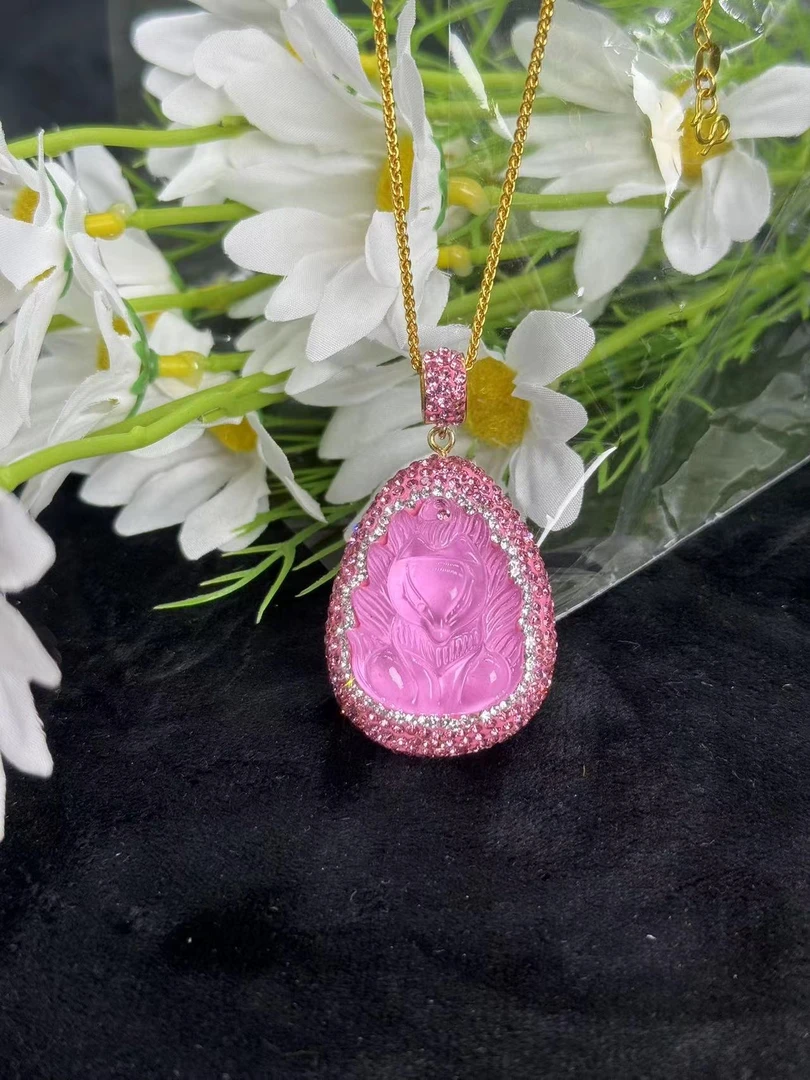 铜合金合成锆石吊坠 ZLH 欧美饰品晶晶狐仙时尚轻奢百搭锁骨链077