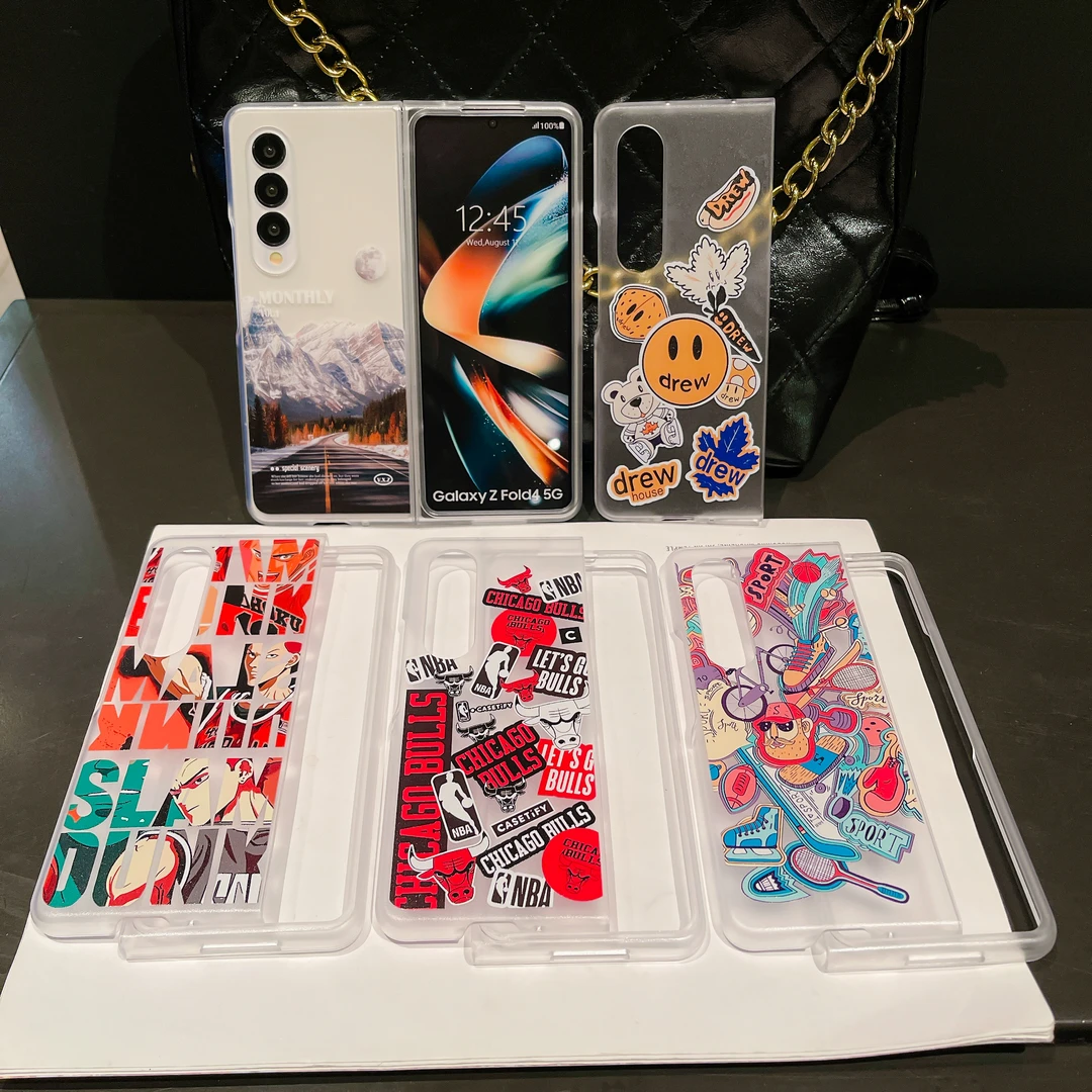 中国风潮牌创意个性适用三星zfold5折叠屏手机壳zfold3/4全包防摔