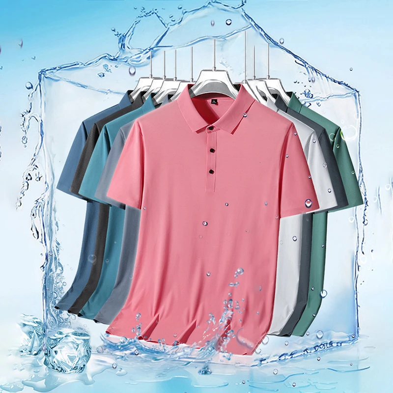 【冰丝无痕】夏季新款冰爽透气POLO衫男士薄款速干半袖商务休闲短袖