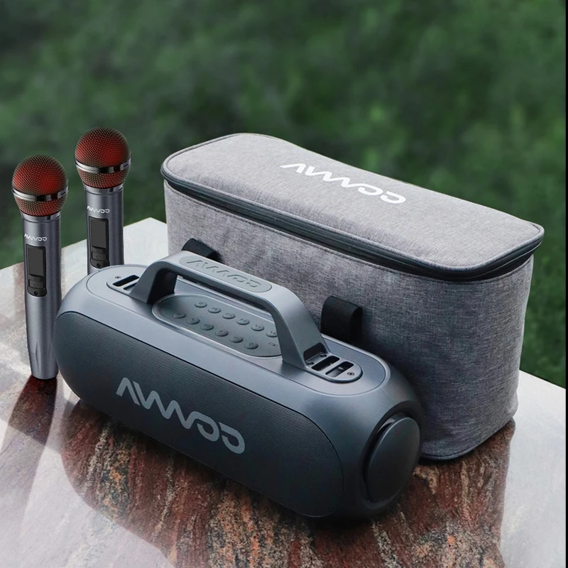 艾吾行走的ktv大功率小体积户外k歌音箱蓝牙实用便携唱歌音箱