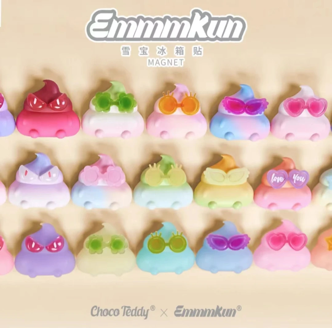 【小羊直播代拆】Emmm眼碌碌雪宝冰箱贴多巴胺系列磁吸萌粒盲盒盲袋