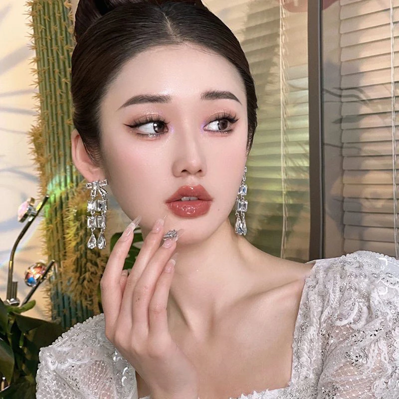 合金耳饰 椿屿新款时尚百搭轻奢长款气质新娘礼服耳饰172