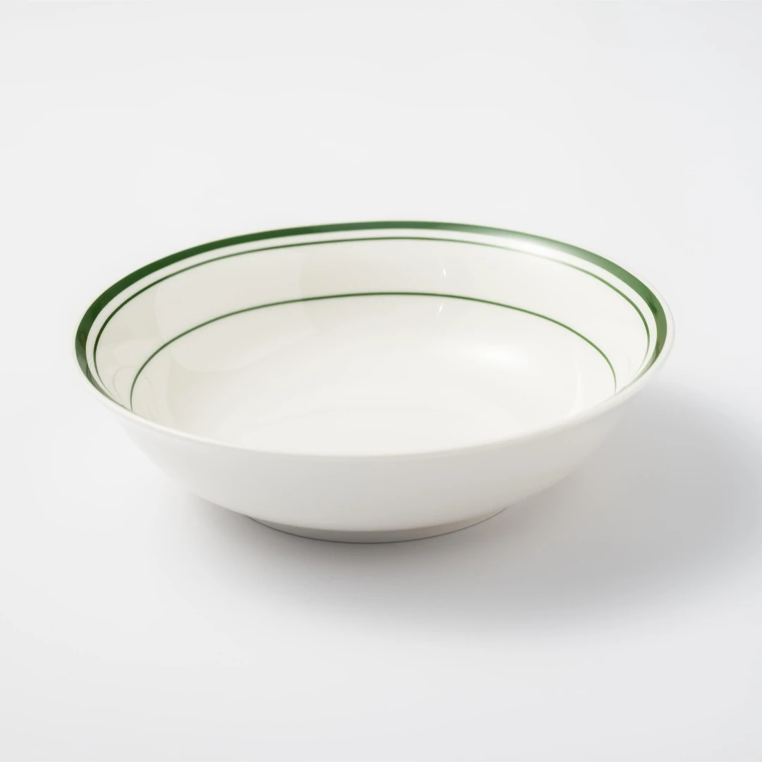 绿线简约谷物碗陶瓷餐具5.5英寸米饭碗热腾腾釉下彩