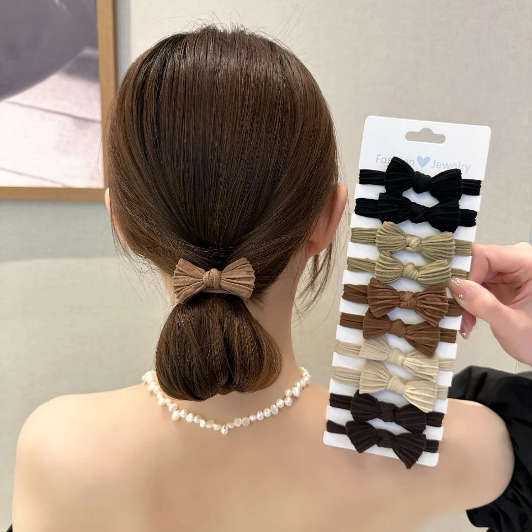 蝴蝶结成人扎头绳发饰简约发绳高弹力韩版头饰ins百搭气质耐用发