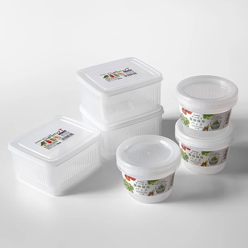 日本nakaya葱花保鲜盒姜片大蒜冰箱专用水果收纳盒食品级沥水盒pp