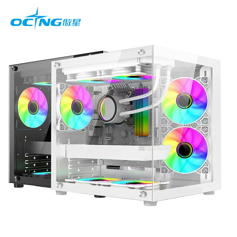 傲星灵耀海景房台式机MATX玻璃侧透240水冷游戏桌面白色电脑机箱