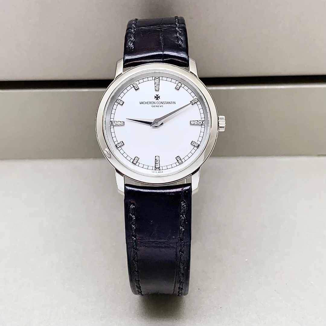 95新 Vacheron Constantin/江诗丹顿 25155/18k金原钻/石英女表
