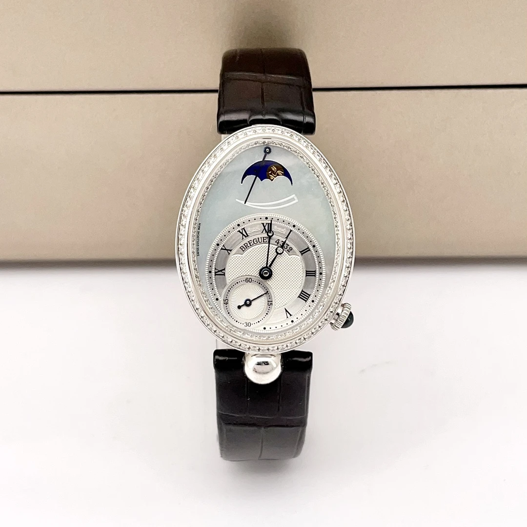 95新 BREGUET/宝玑 那不勒斯皇后/8908/18k金原钻/机械女士腕表