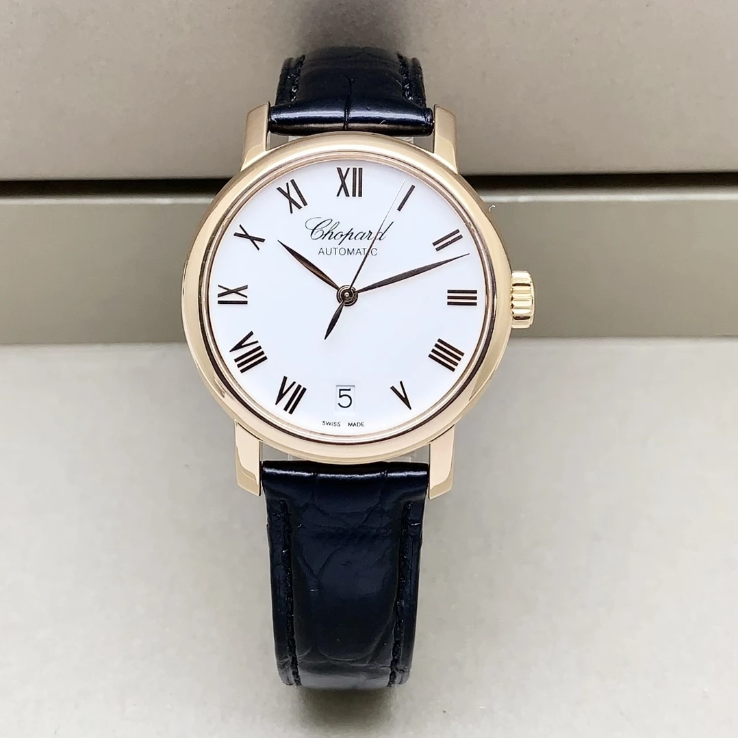 99新 Chopard/萧邦 CLASSIC系列/33.5mm/18k金/自动机械/典雅女表