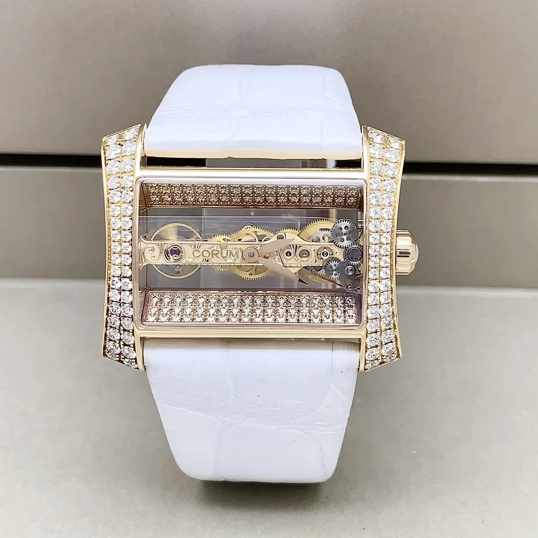 95新 CORUM/昆仑表 金桥系列/41mm/23年全套/原钻机械女表