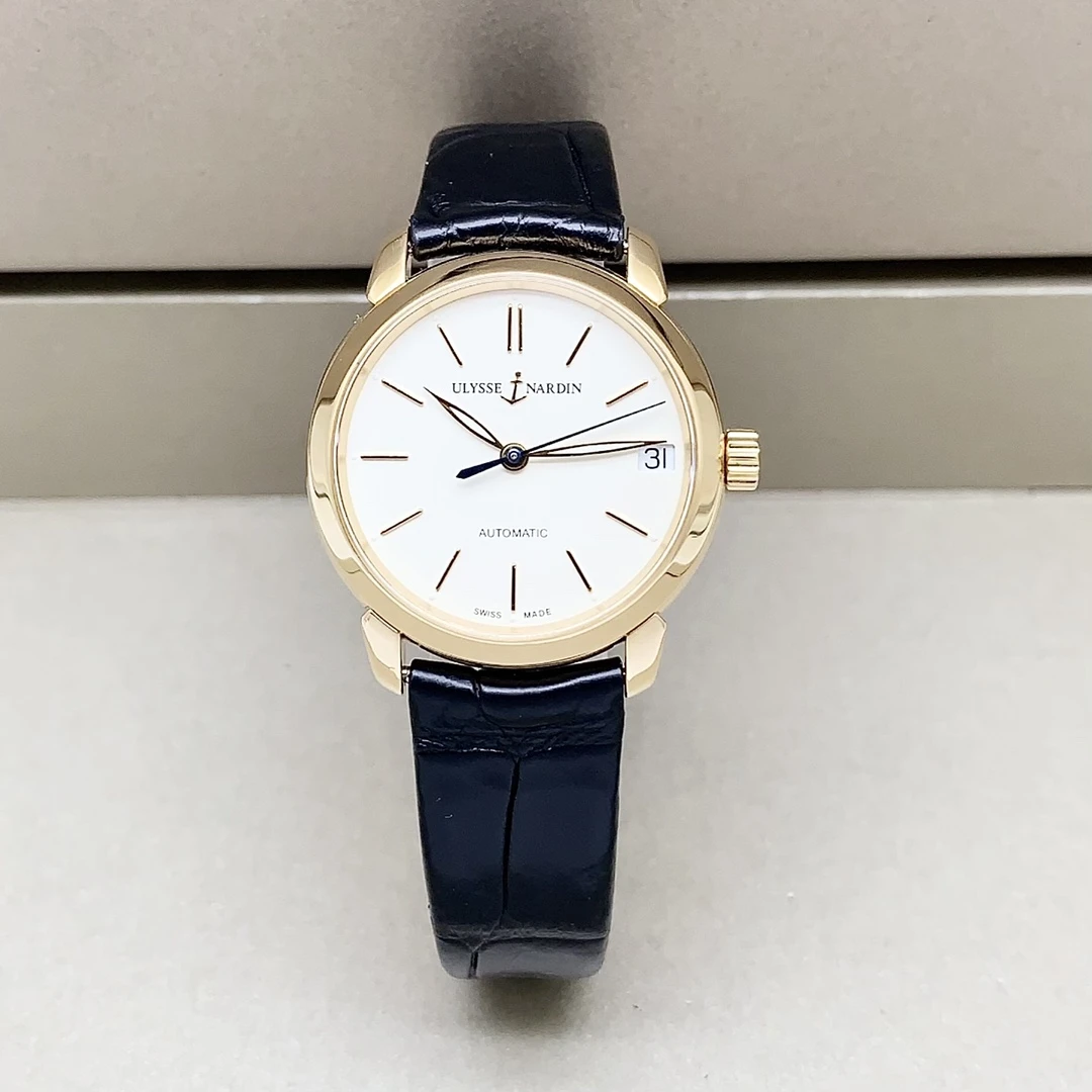 95新 Ulysse Nardin/雅典 鎏金系列/31mm/18k金/自动机械女表