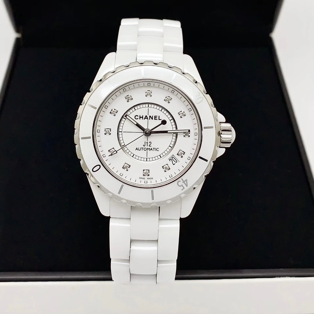 95新 Chanel/香奈儿 J12系列/38mm/白陶瓷/自动机械女士手表