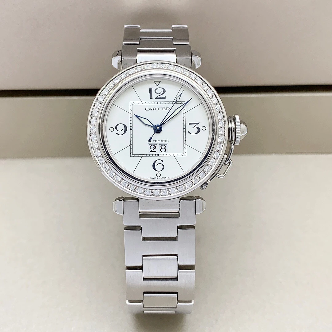 95新 Cartier/卡地亚 卡地亚帕莎系列/35mm/后钻/自动机械女表
