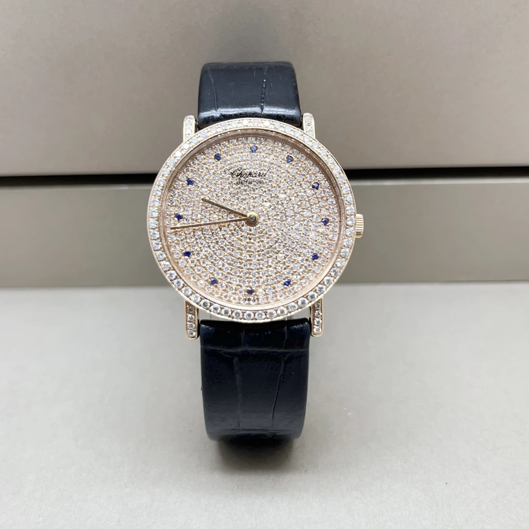95新 Chopard/萧邦 CLASSIC系列/33.5mm/18k金后钻/手动机械女表