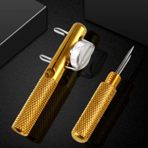 手动绑钩器快轻铝/铜制铜质绑鱼钩器子钓鱼拴钩器渔具用品打结器