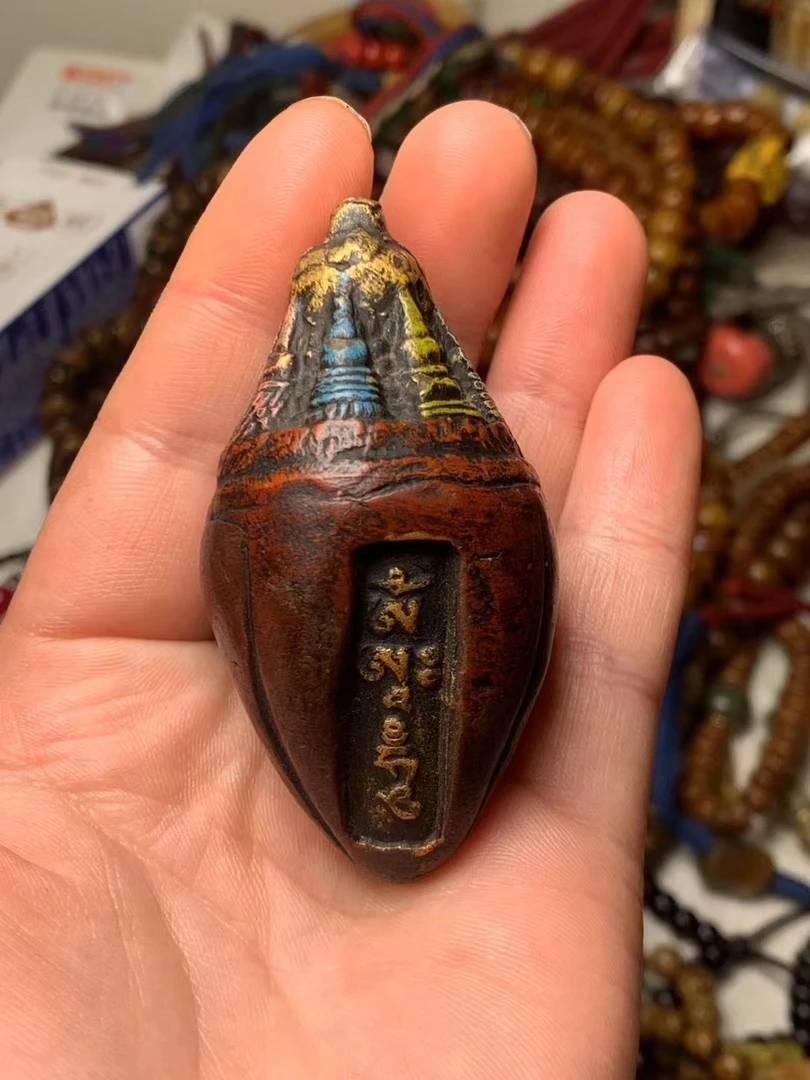 藏式风格泥塑娘啦擦擦吊坠