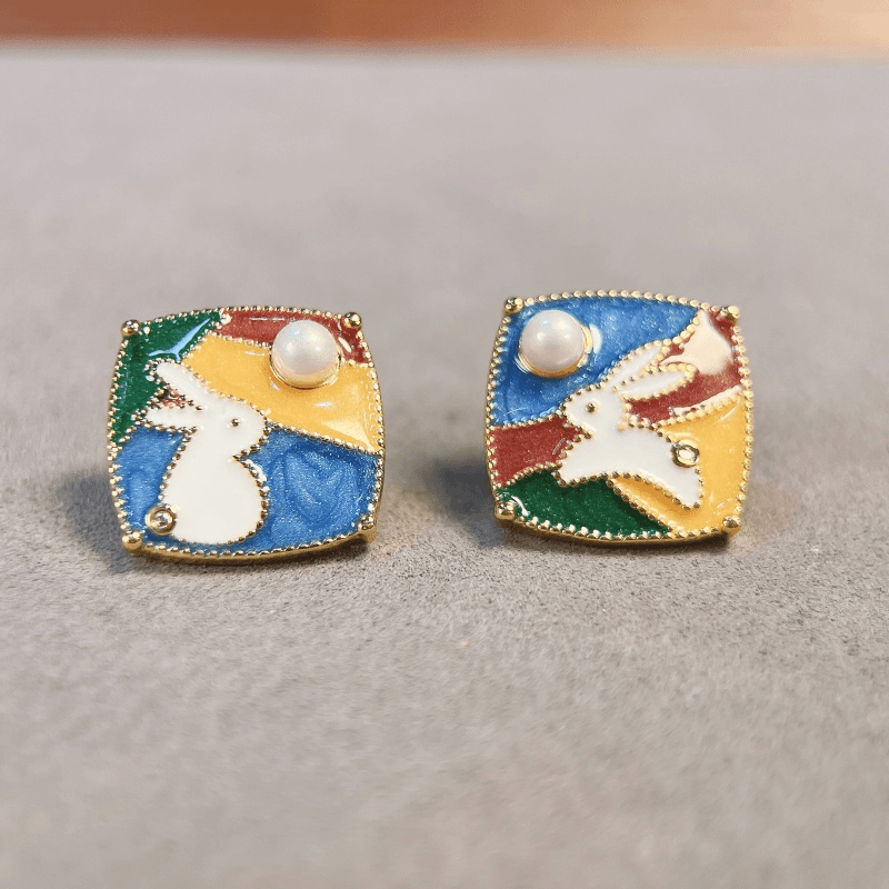 铜合金珐琅耳饰 【1660】米兰/洛蒂·芳汀/克里斯游园耳钉