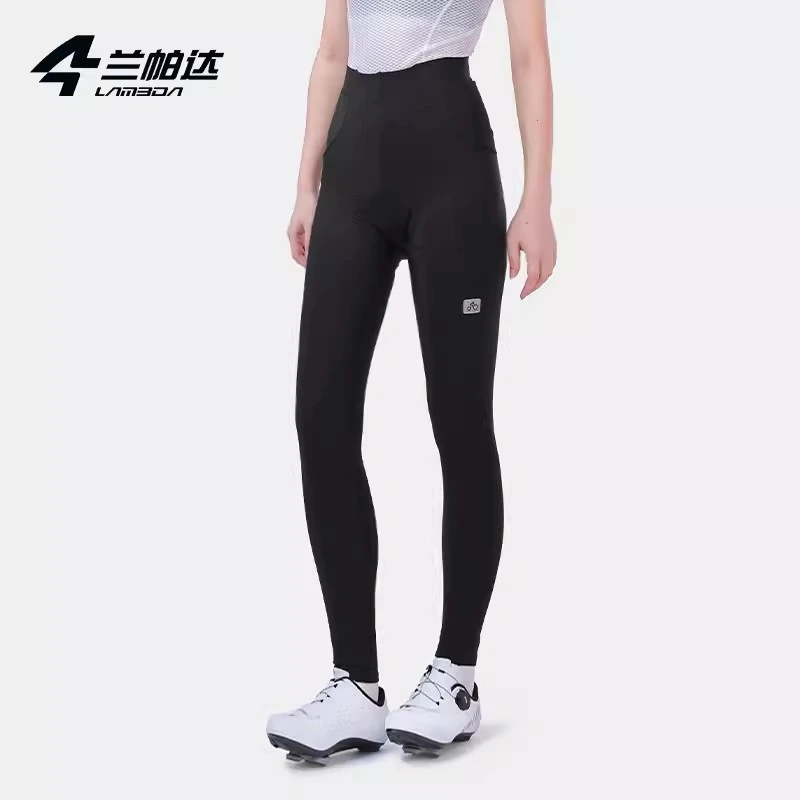 兰帕达纤梦 5-15度 高腰保暖骑行女长裤秋冬抓绒显瘦公路自行车裤