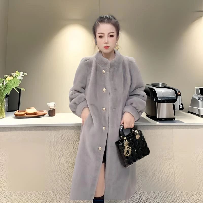 24804【江南小富婆】长款时尚女装外套