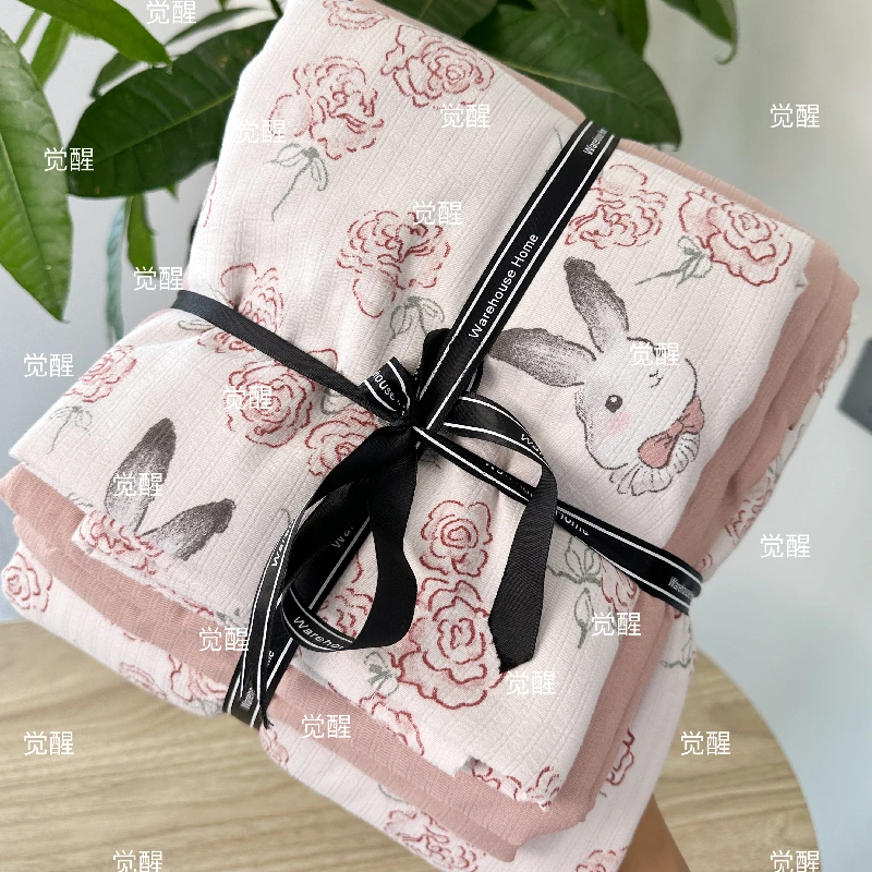 春夏柔软A类有氧提花小竺棉四件套亲肤透气家用套件宿舍单双人