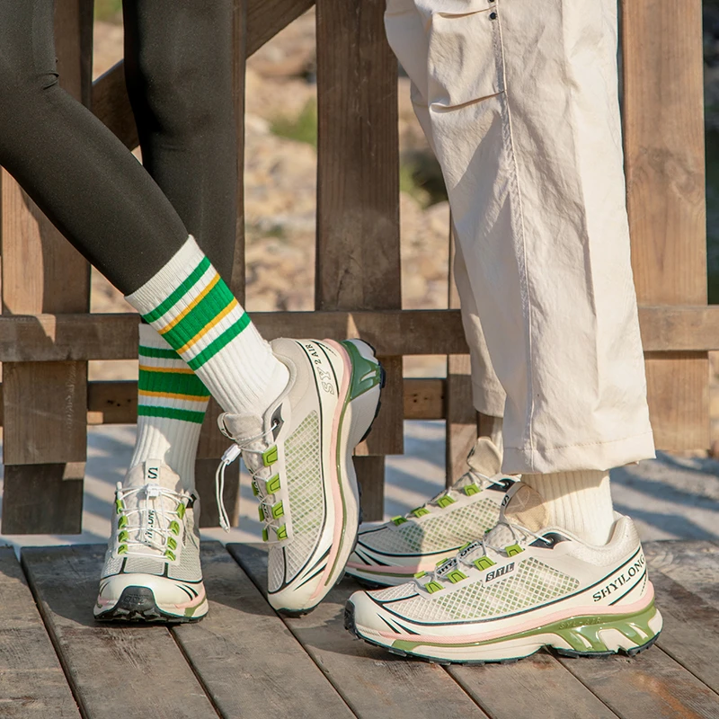 SHYILONG户外登山运动鞋男女同款休闲透气跑步鞋厚底情侣老爹鞋潮