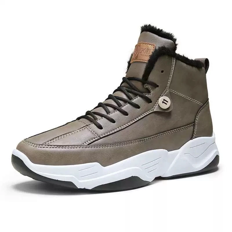 马丁靴男款2024新款秋季男士高帮鞋登山鞋子靴子男大男鞋加绒防滑