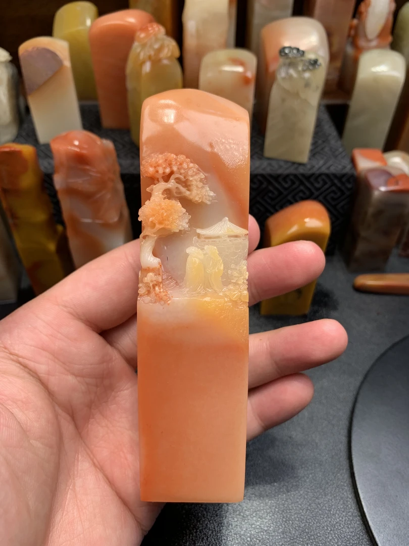 老挝石，芙蓉体高浮雕