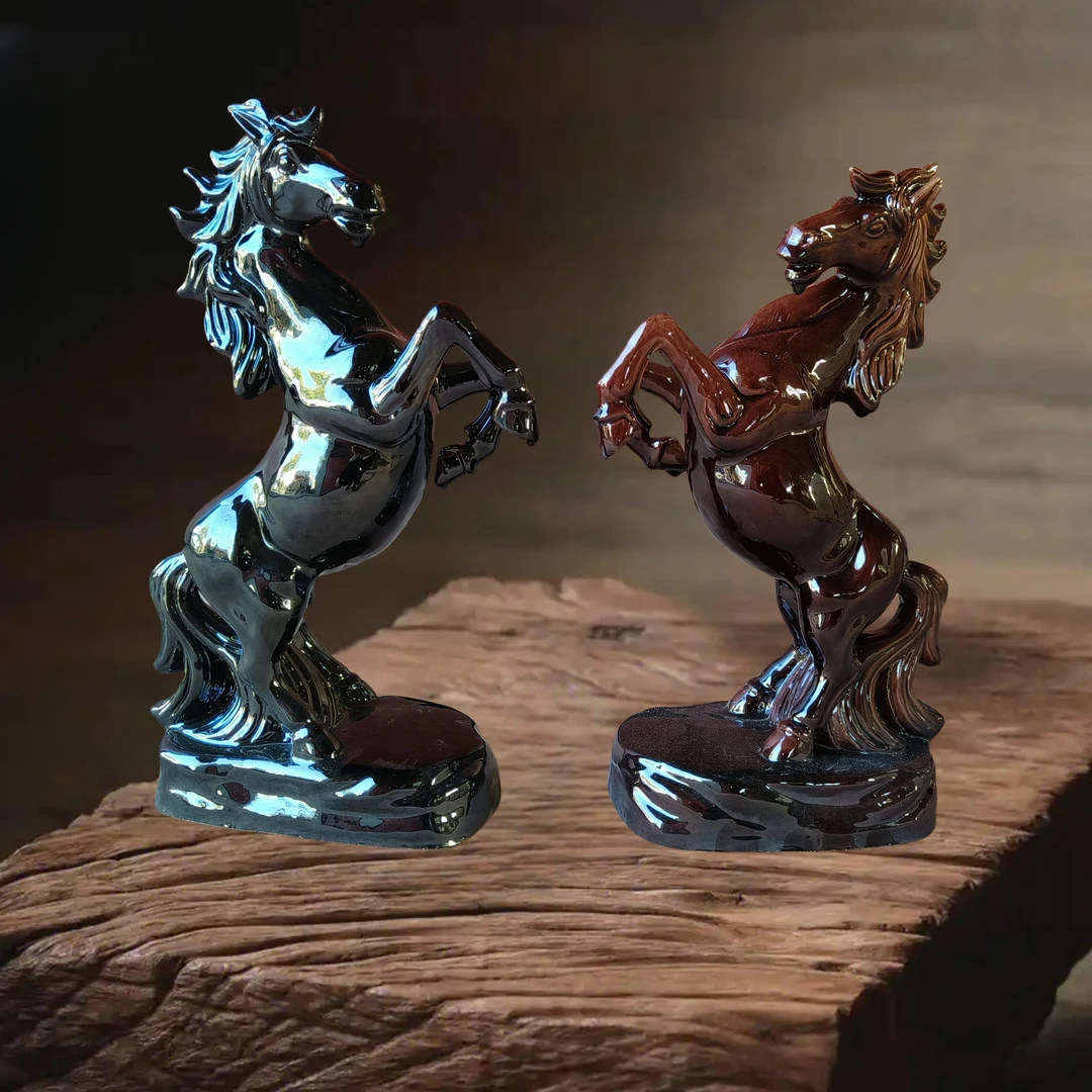 唐三彩一马当先陶瓷马摆件工艺礼品客厅装饰书房办公室博古架桌面