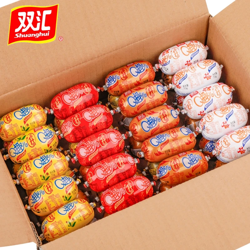 Q趣火腿肠磨菇香辣孜然玉米70g香肠QQ肠多种口味混搭泡面搭档