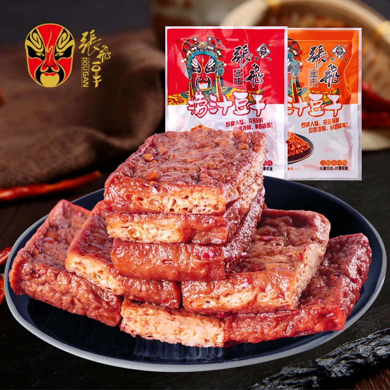 张飞捞汁豆腐500g四川风味小吃散称小包装香辣麻辣网红零食品豆干