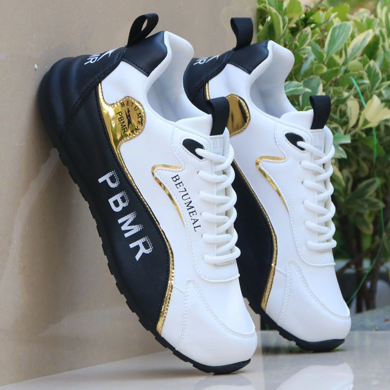 安踏神行潮流男鞋子男士防水皮面潮鞋2023耐磨防滑休闲运动鞋轻便