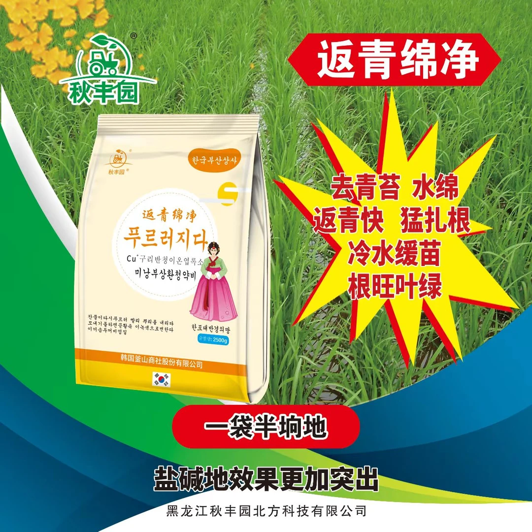 （秋丰园）韩国釜山商社：返青绵净（返青生根，分蘖助壮，保苗促长。）