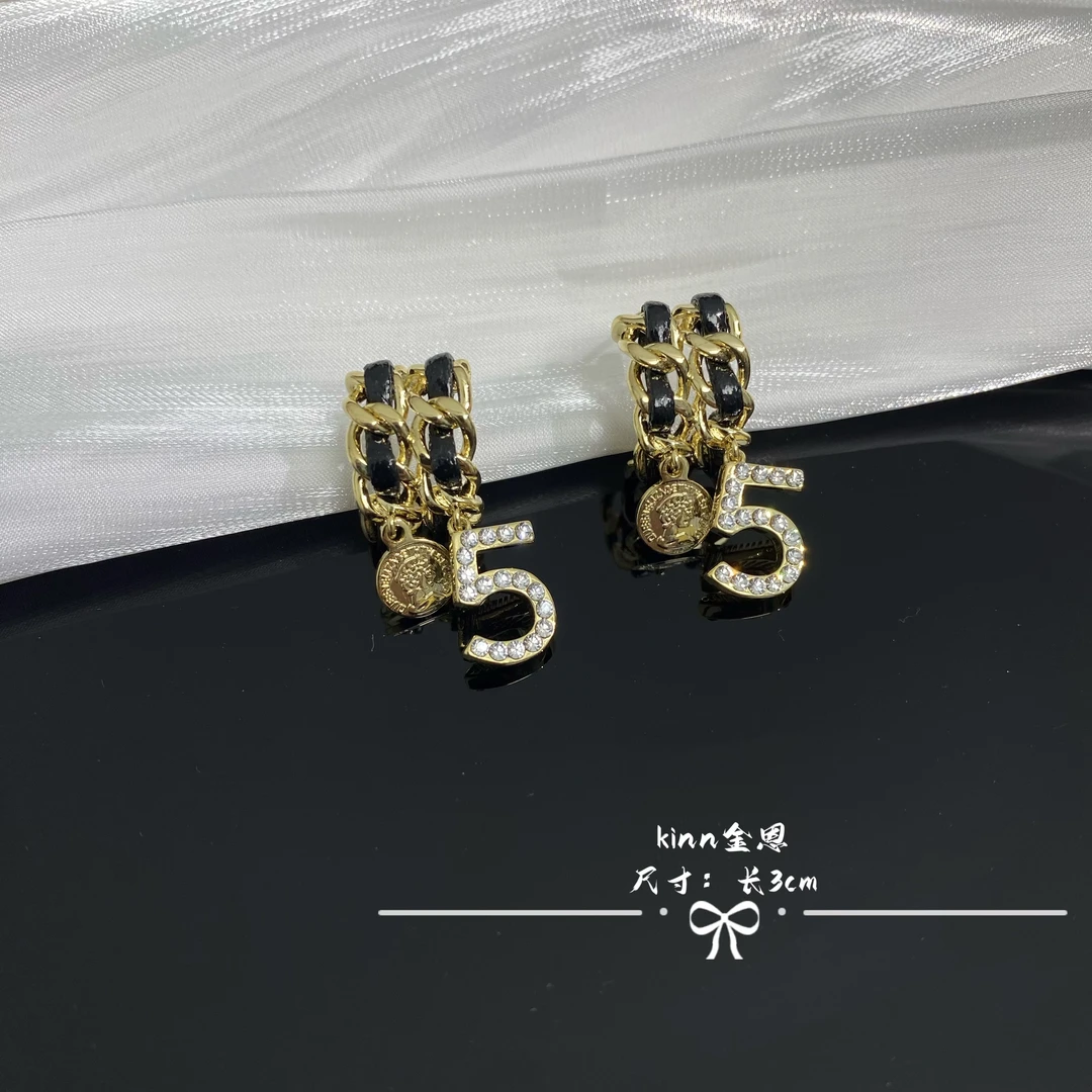 铜合金耳饰 【金恩】小香风气质轻奢时尚百搭复古小众经典 法式耳环