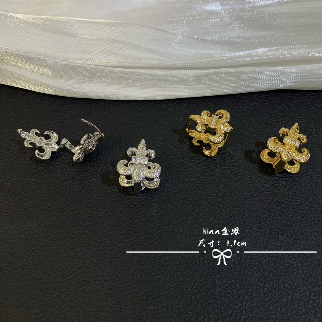 铜合金耳饰 【金恩】手工气质轻奢时尚百搭法式小众精致优雅ins耳扣