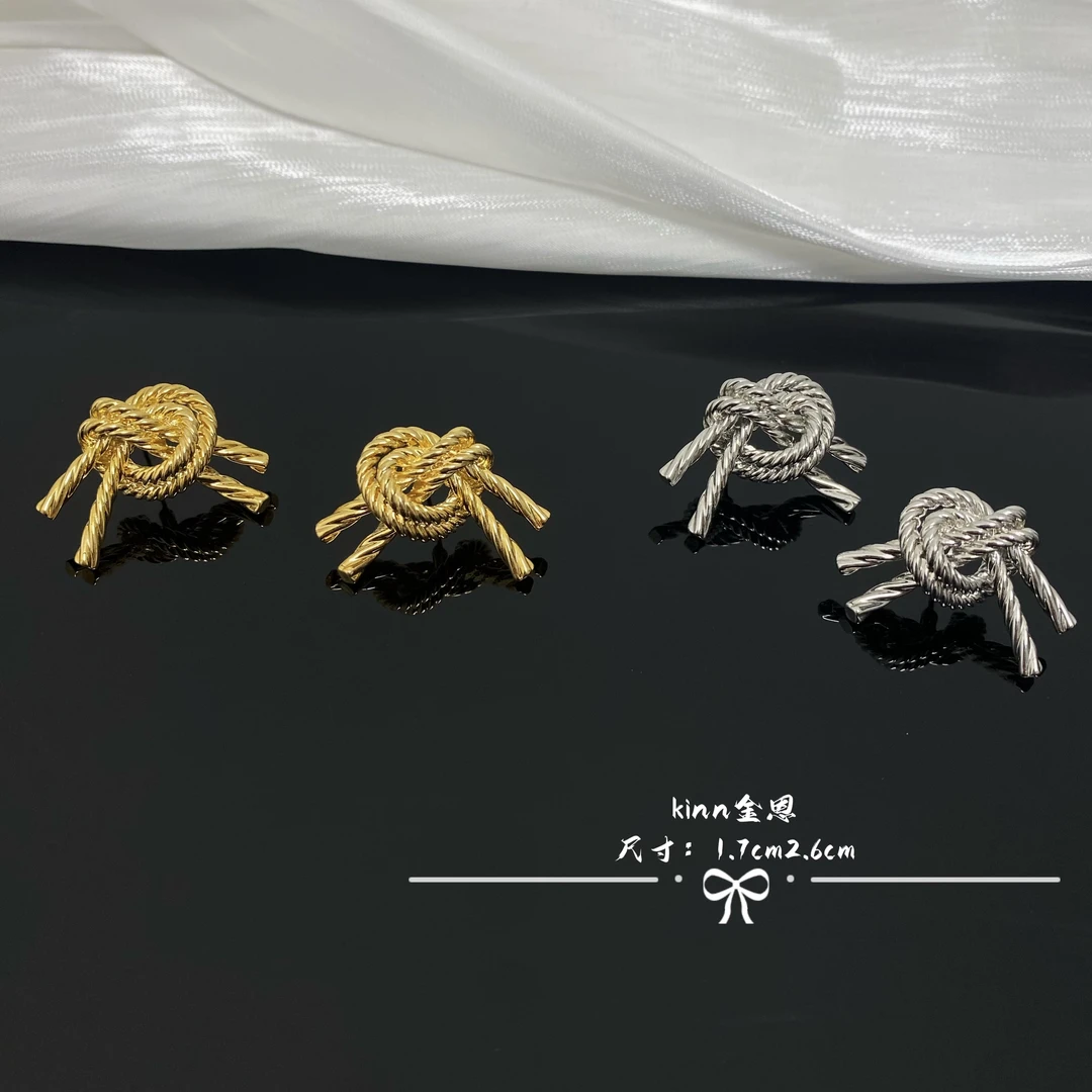 铜合金耳饰 【金恩】气质百搭古风法式小众简约个性时尚冷淡风 耳钉