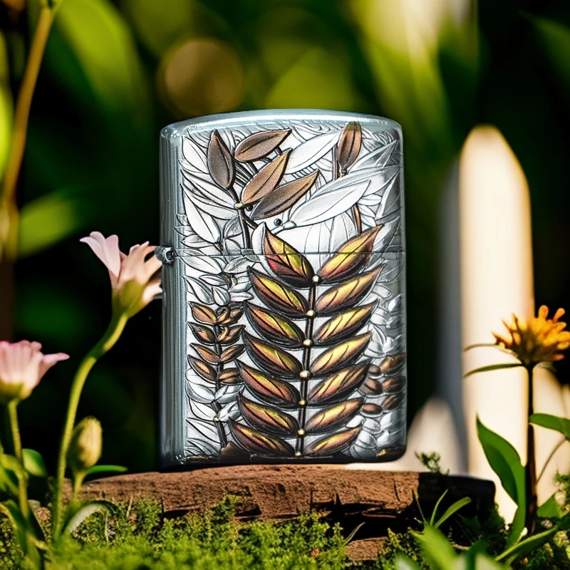 ZIPPO/之宝彩绘日进斗金 镀银盔甲正品打火机金色麦穗盔甲机DYJ1