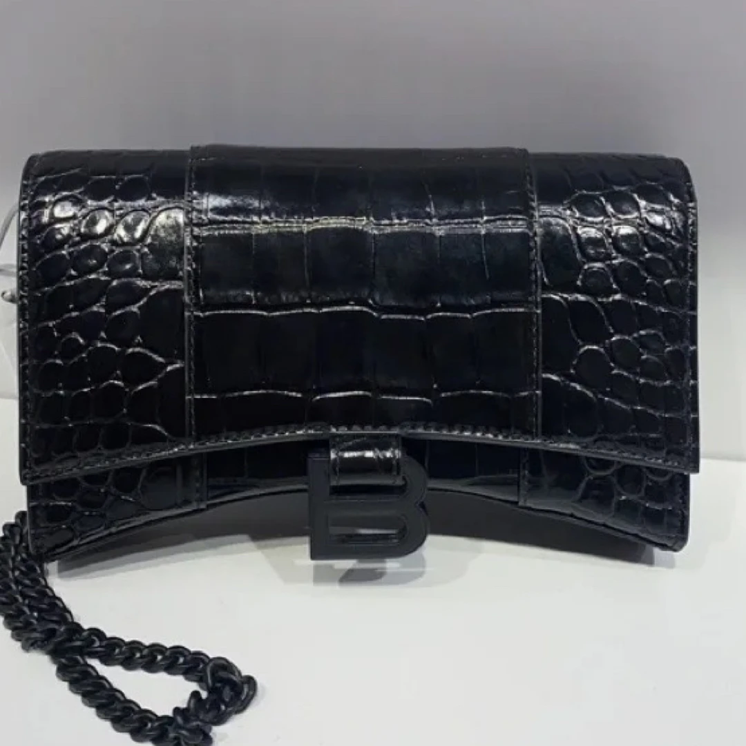 95新 Balenciaga/巴黎世家 Rose/巴黎世家沙漏链条woc包783654