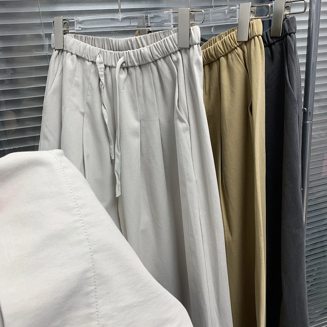 okk！秋季新款韩版休闲直筒阔腿裤女