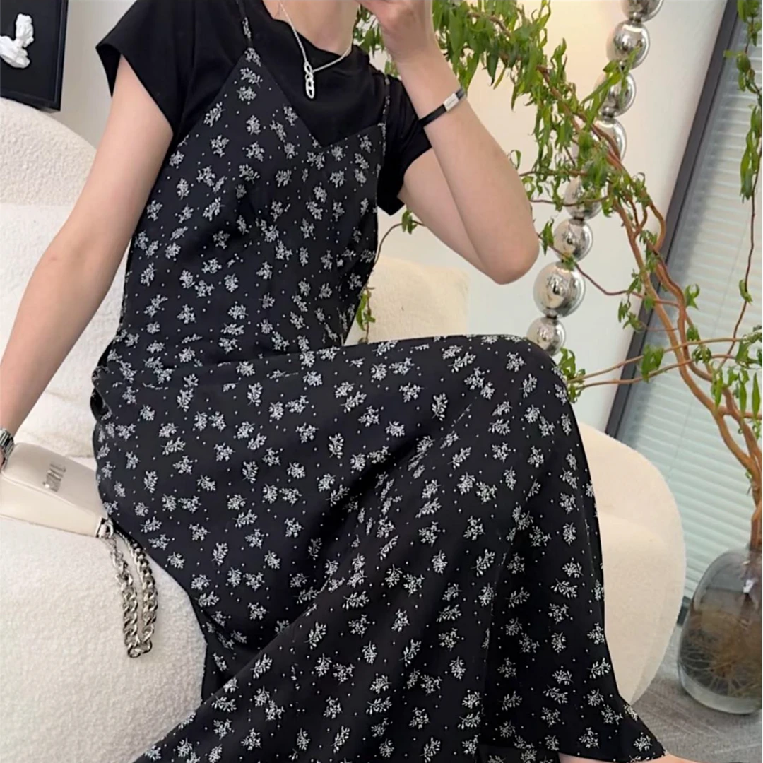 okk!小碎花连衣裙女