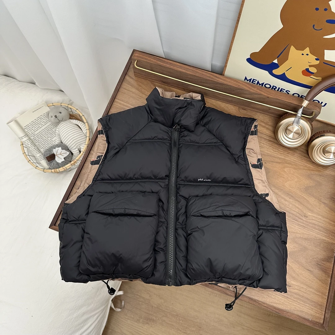 【新品】冬季2024年新款儿童潮流冬季两面穿棉服加厚马甲BMD3692