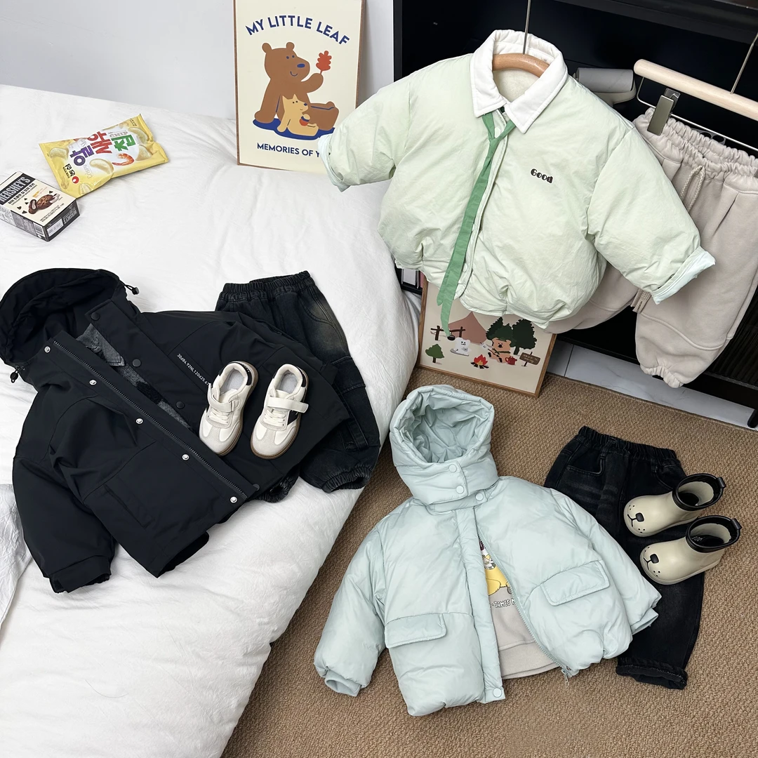 【白鸭绒羽绒服套装合集】R501-R555男童20244年羽绒服穿搭