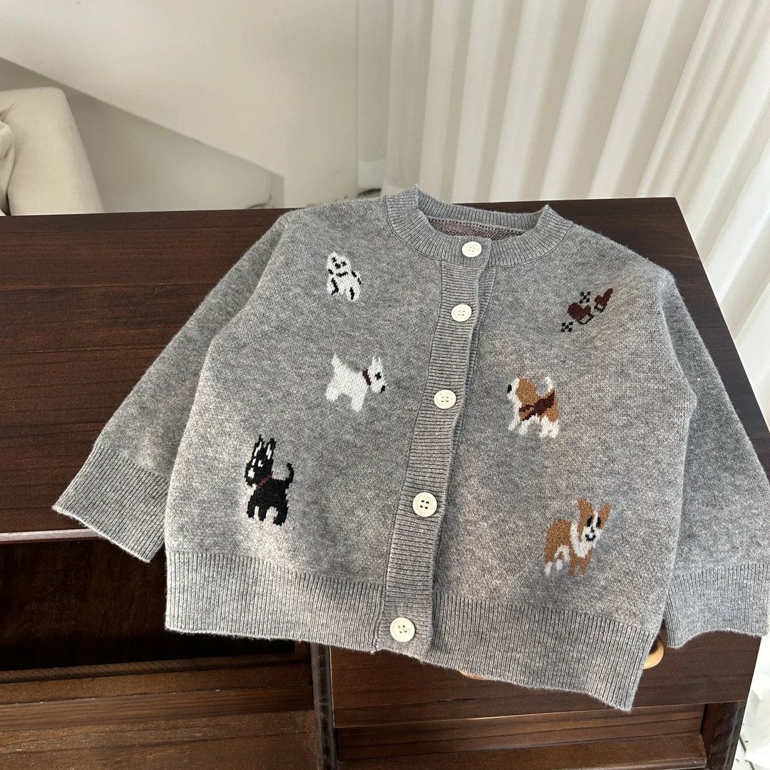男童毛衣开衫2024年新款百搭毛衣外套BMQ1386