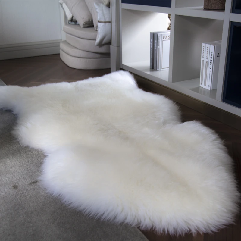 骏牧卧室澳皮整张羊皮纯羊毛皮毛沙发垫椅垫地毯垫床边地毯飘窗垫
