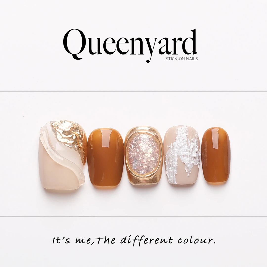 QUEENYARD【琥珀】  穿戴甲冬日新款定制手工高级感显白温柔可拆卸