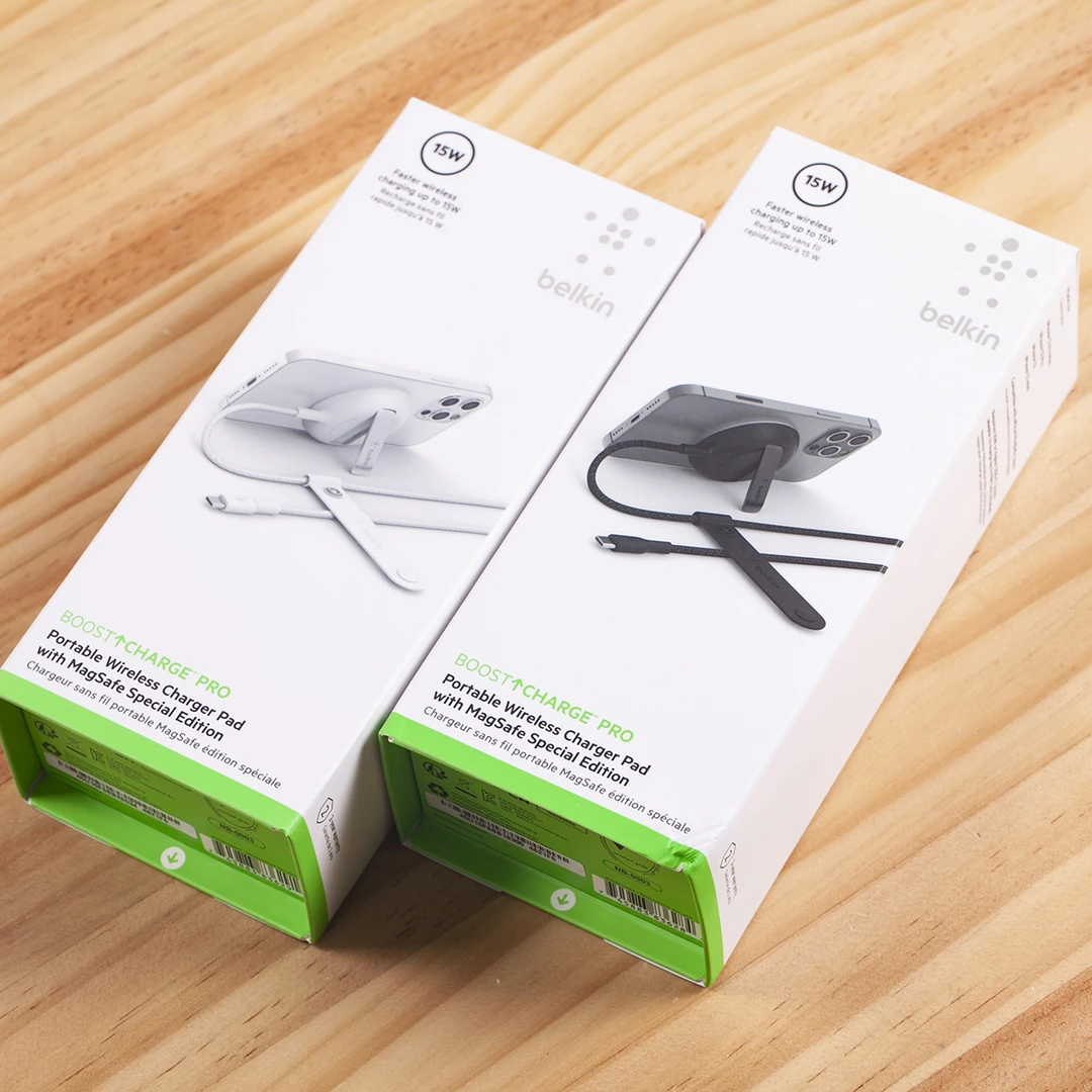 99新 Belkin/贝尔金 适用于iPhone Magsafe磁吸编织15w无线充电器